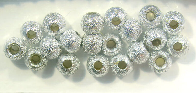 Gritty Brass beads Ø 3,8mm Hareline 20 St texturierte latón beads chart grit 