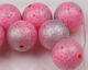 Preview image of product UV2 Fusion Blood Drop Egg Beads 8mm Silver Salmon #574