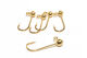 Preview image of product 1/80oz Gold Plated Round Lead Jighead Hook Size#1 5 Pack
