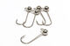 Preview image of product 1/8oz Bright Nickel Plated Round Lead Jighead Hook Size#1 5 Pack