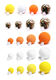Preview image of product Bulk Doohickey Thingamabobbers 1-1/8" Large 20 piece refill bag Orange