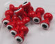 Preview image of product Large Double Pupil Brass Eyes #10 Red with White and Black