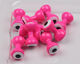 Preview image of product Large Double Pupil Brass Eyes #7 Fl Pink with White and Black