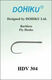 Preview image of product Dohiku HDV304 Terrestrial Spider Hook Barbless Size 10