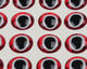 Preview image of product 1/4 Inch Oval Pupil 3D Eyes #310 Red Black Pupil