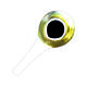 Preview image of product Pro 3D Tabbed Eyes Silver/Yellow 3mm