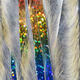 Preview image of product Bling Rabbit Strips Hare's Ear with Holo Rainbow Accent #BLS178H