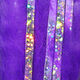Preview image of product Bling Rabbit Strips Bright Purple with Holo Silver Accent #BLS35J